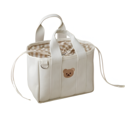 sac a langer teddy douceur banc et beige 